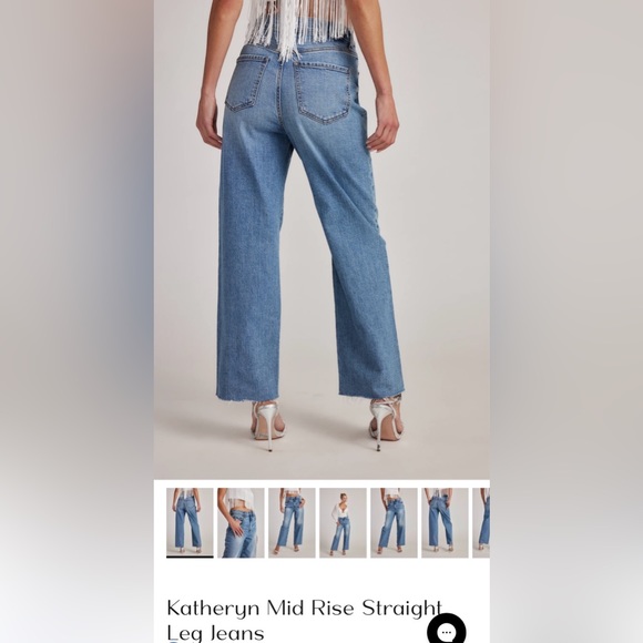 Katheryn Mid Rise Straight Leg Jeans - Picture 2 of 5